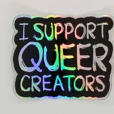 "I Support Queer Creators" Stickers