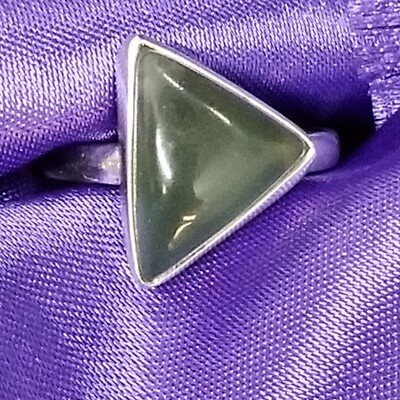 Triangle Nephrite Jade Ring