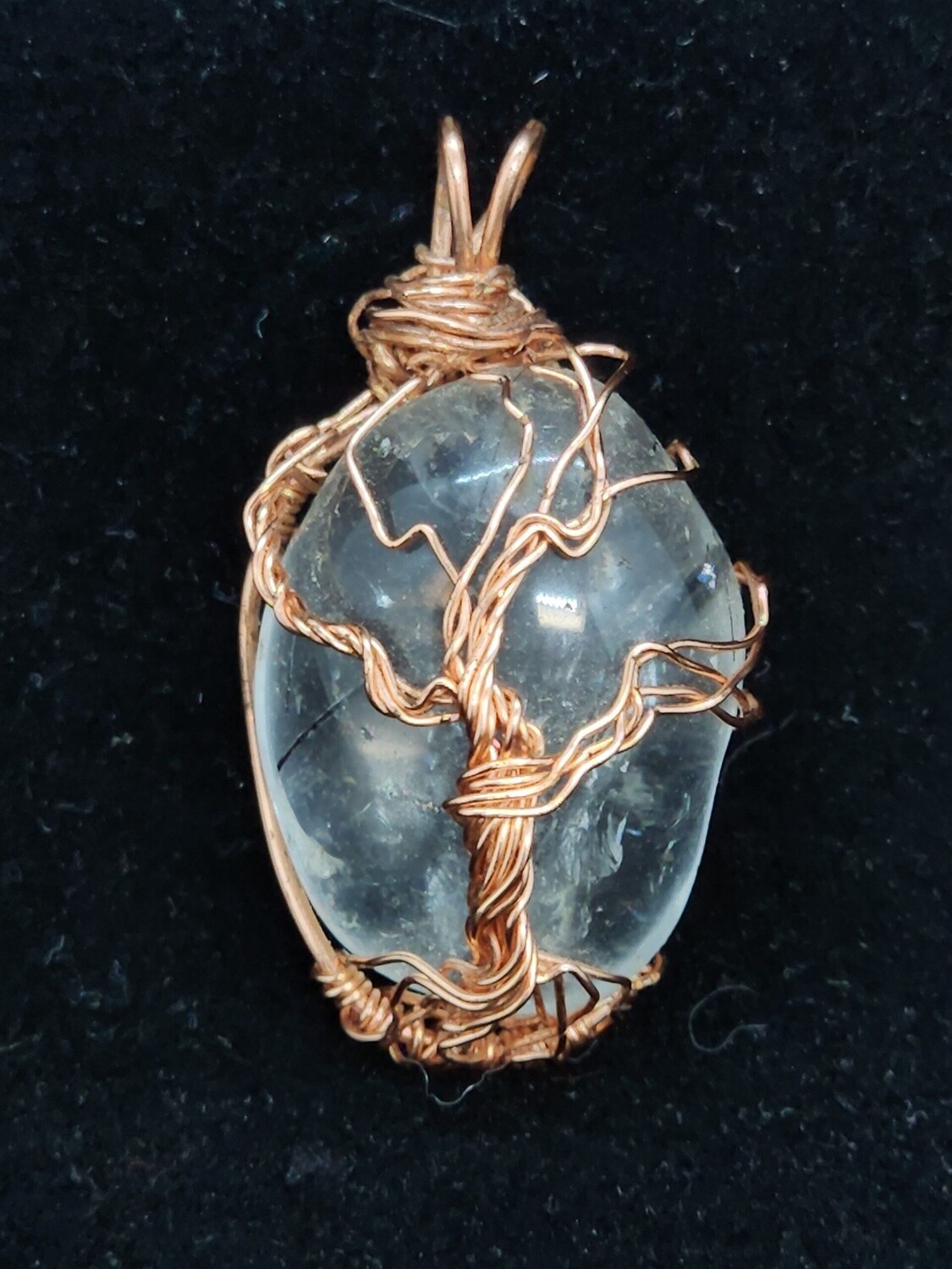 Tourmalated Quartz "Tree of Life" Pendant