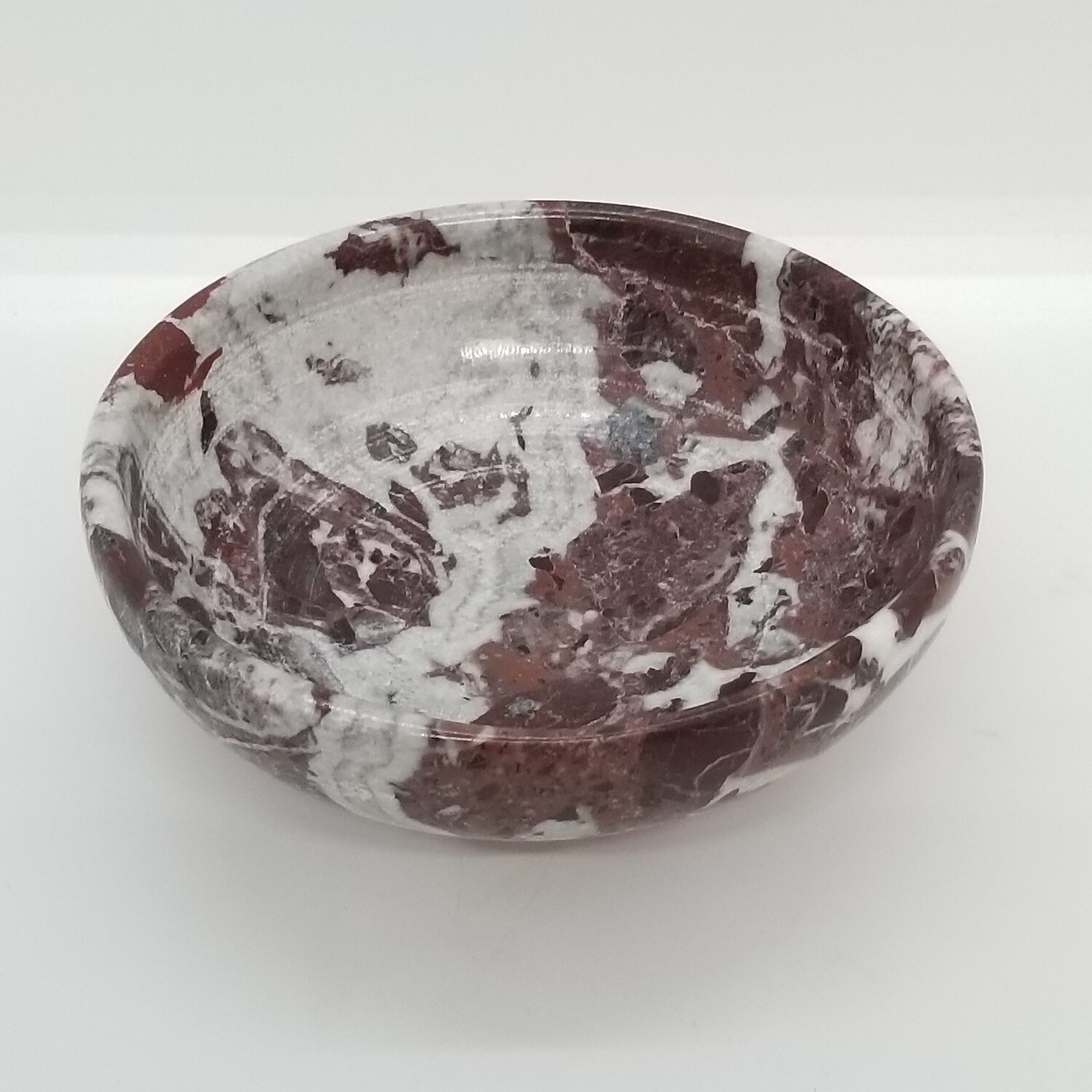 4" Red Zebra Jasper Offering Bowl