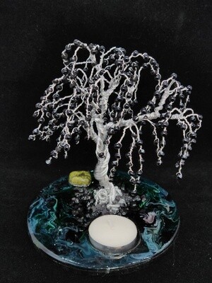 Black Onyx Willow Tree Candleholder