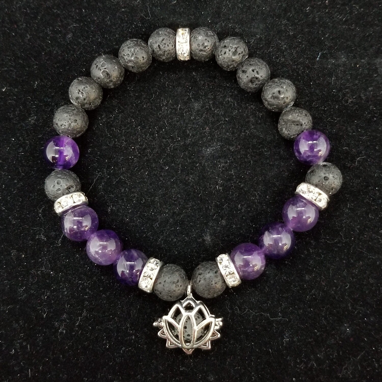 Amethyst Lava Stone Aromatherapy Bracelet