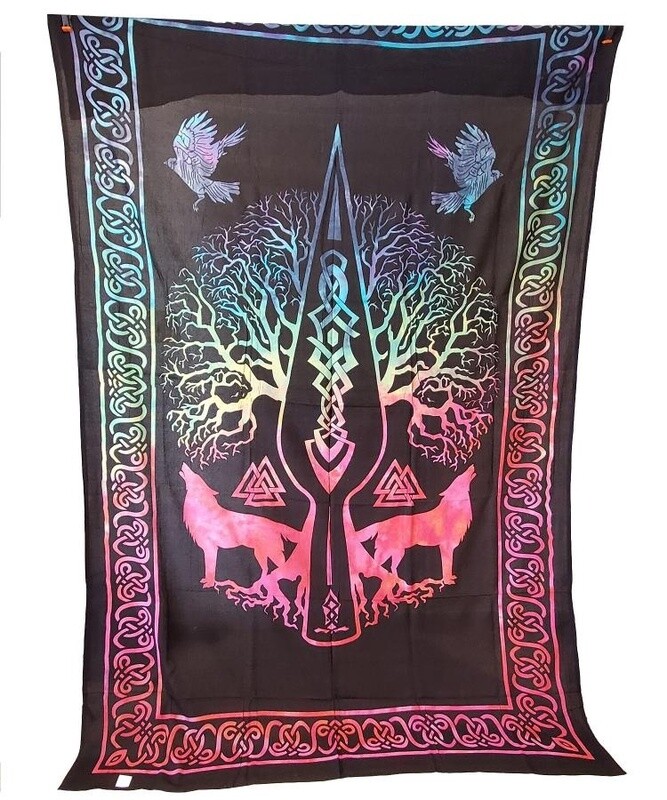 Celtic Athame Wolf Tapestry