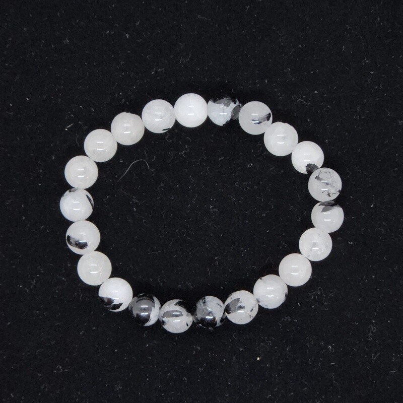 Crystal Bracelets - Tourmalated Quartz, 8 mm