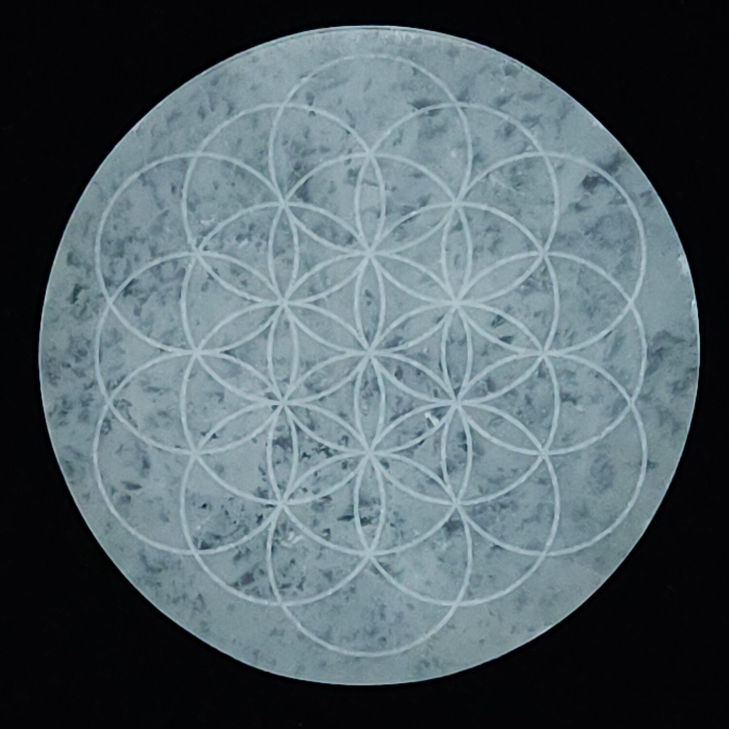 Flower of Life Selenite Plate