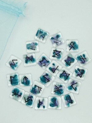 Seafoam Glass Runes (L)