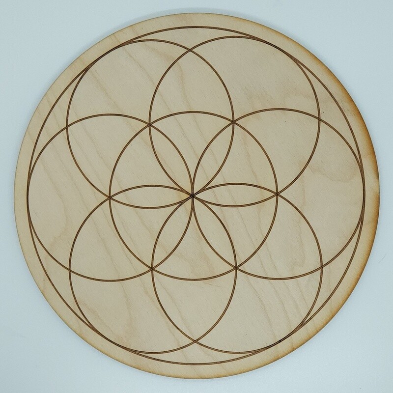 Wooden Seed of Life Crystal Grid