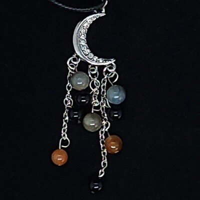 Sapphire and Onyx Necklace