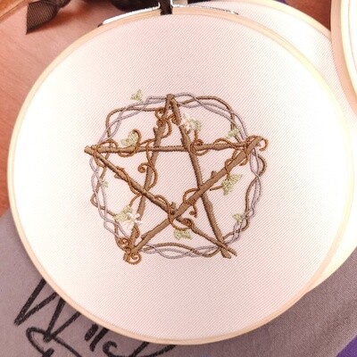 Pentacle of Venus Embroidered Hanging