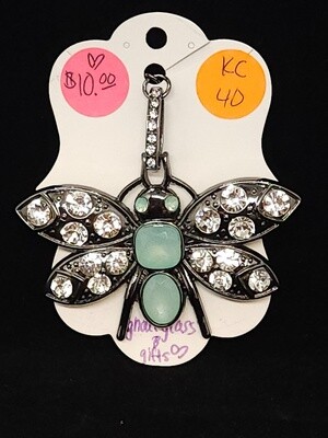 Bejeweled Moth Keychain (KC40)