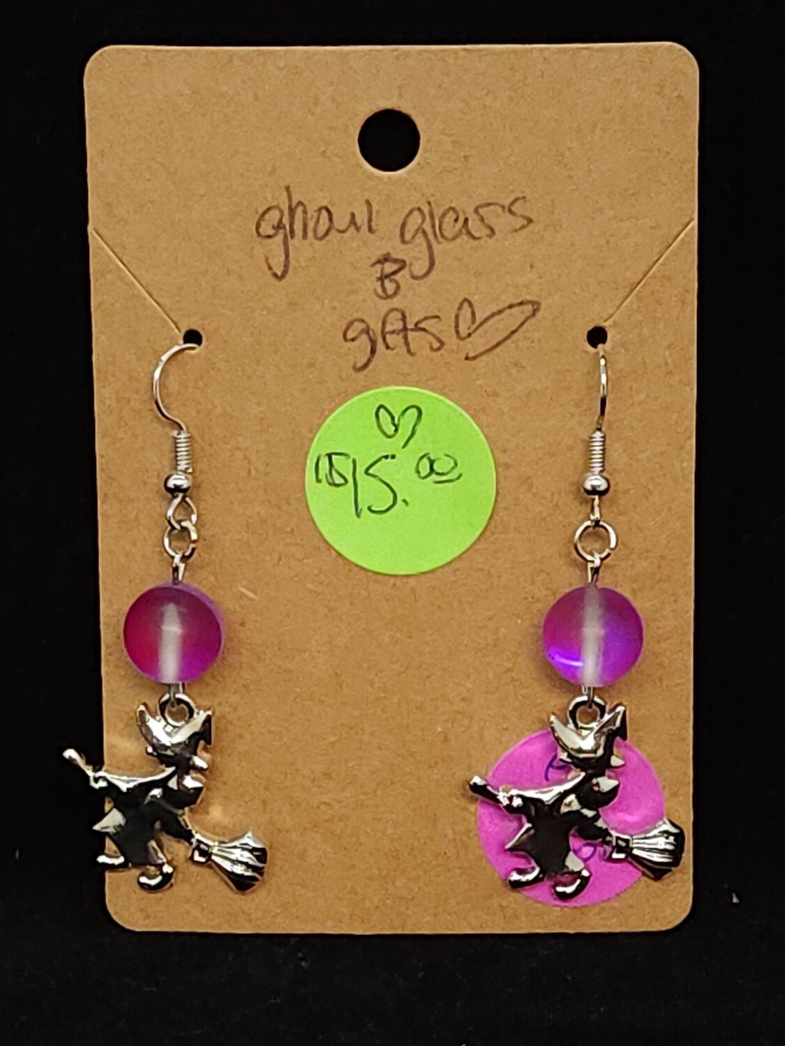 Purple Cateye Witch Earrings (ER36)