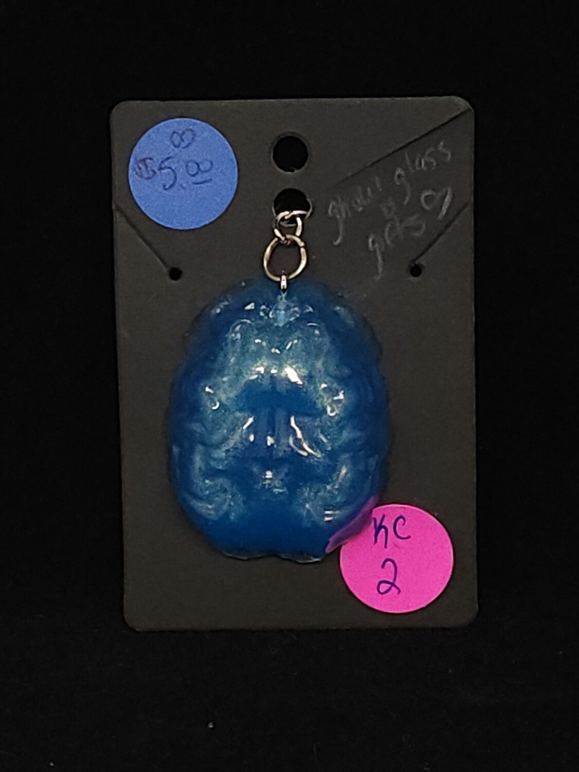 Blue Brain Resin Keychain (KC2)