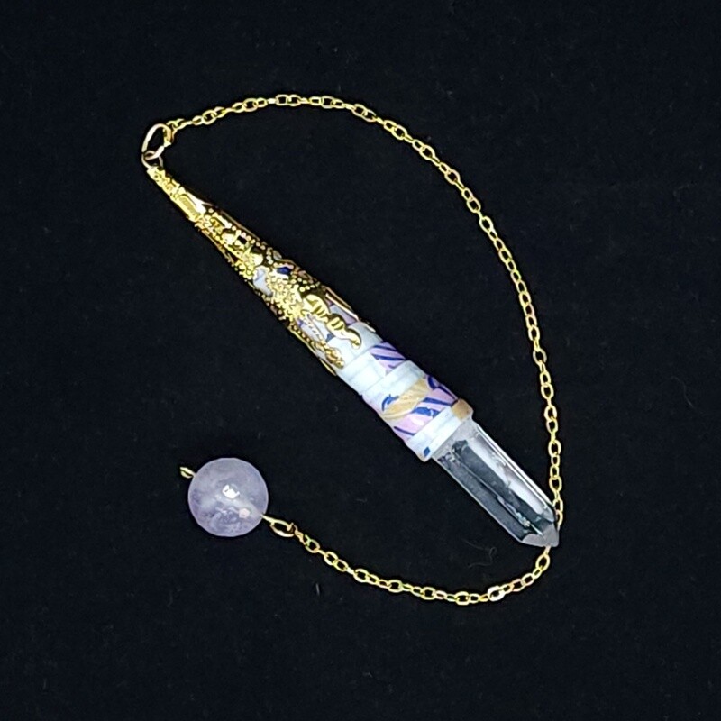 Quartz-Tipped Quilled Pendulum (#20020)