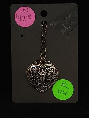 Bronze Heart Locket Keychain (KC44)