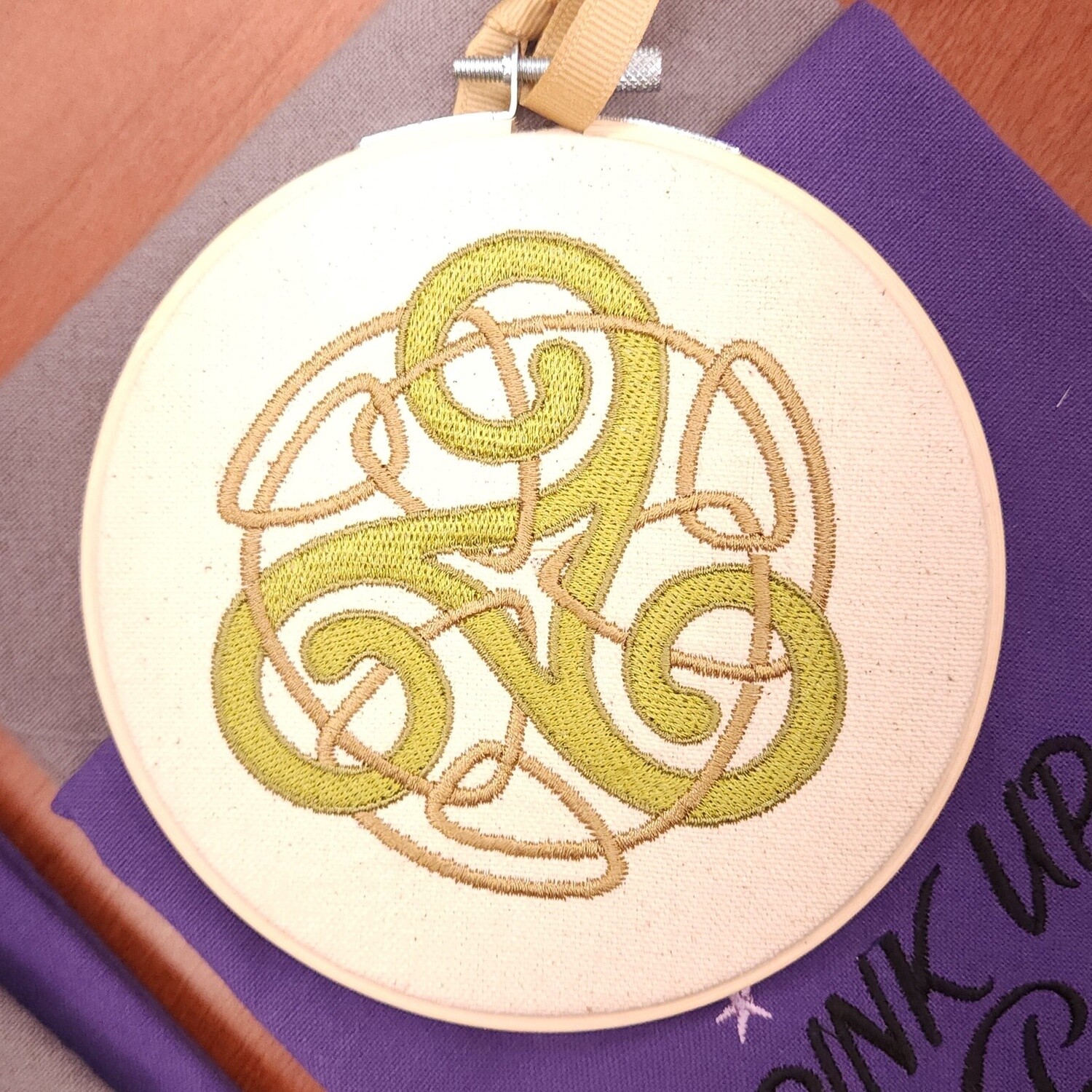 Triskele Embroidered Hanging