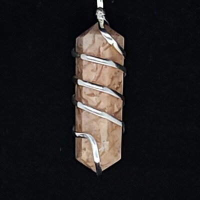 Spiral-Wrapped Moonstone Pendant