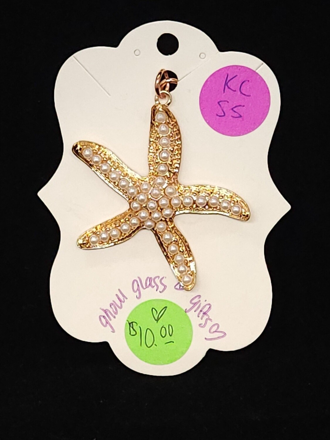 Rose Gold Starfish Keychain (KC55)