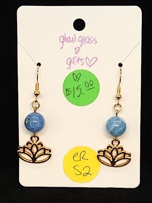 Baby Blue Lotus Earrings (ER52)