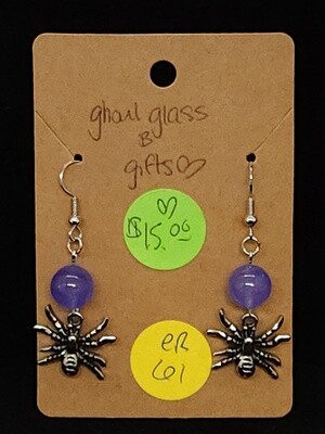 Purple Spider Earrings (ER61)