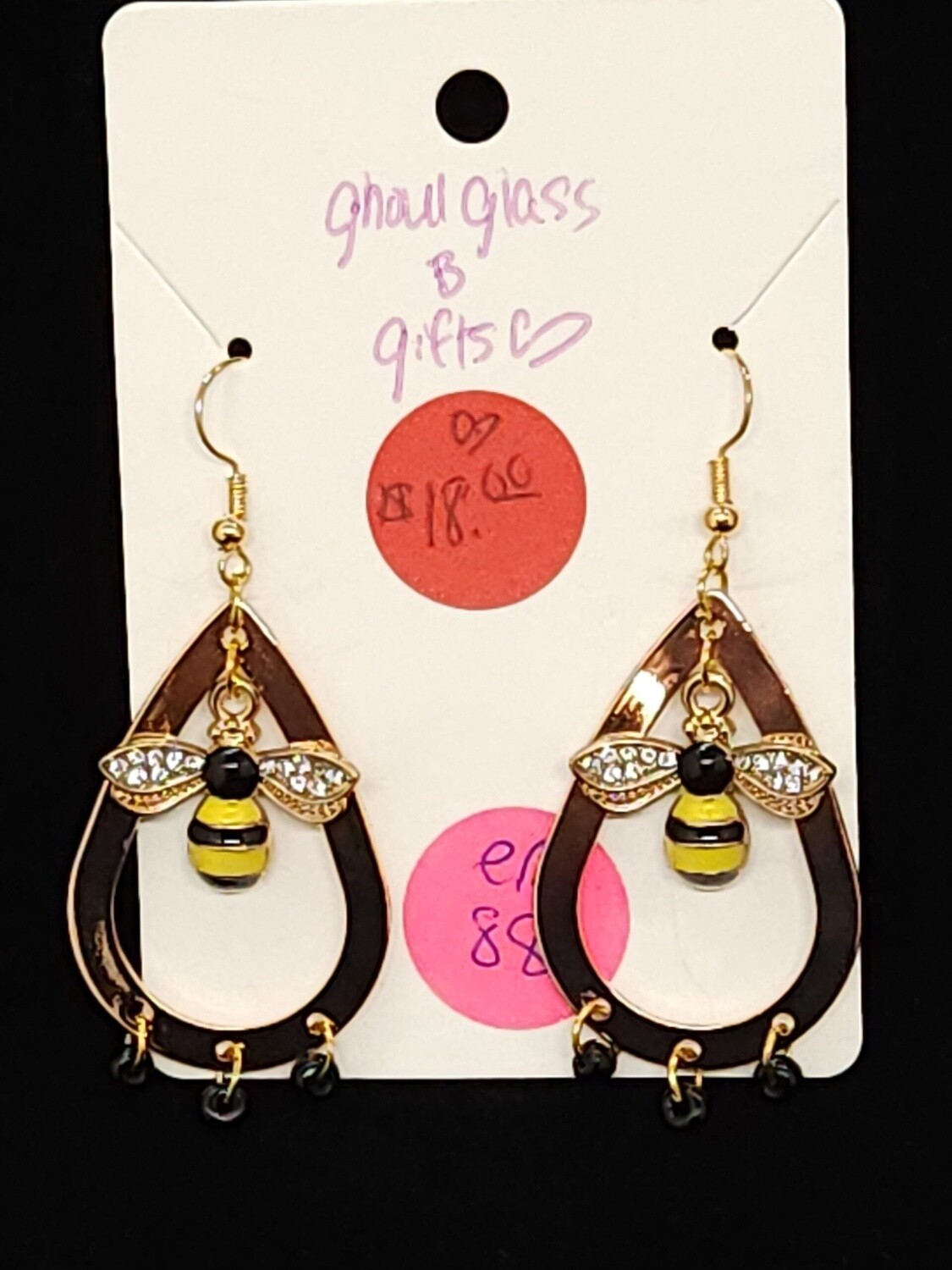 Teardrop Bee Earrings (ER88)