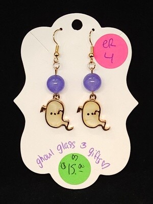Lilac/White Ghost Earrings (ER4)