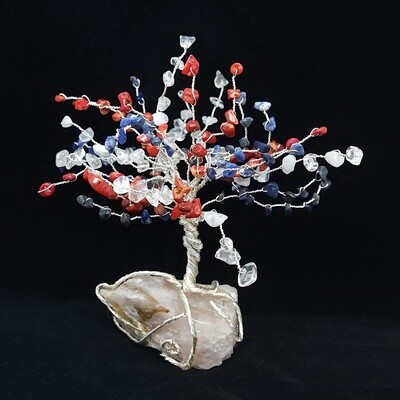 Red, White & Blue Crystal Tree