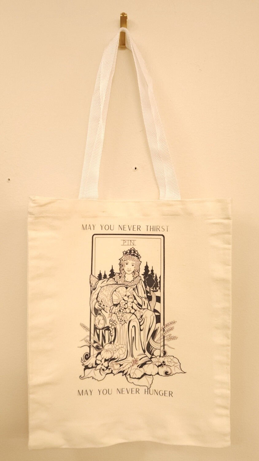 Demeter Tote Bags, Color: White