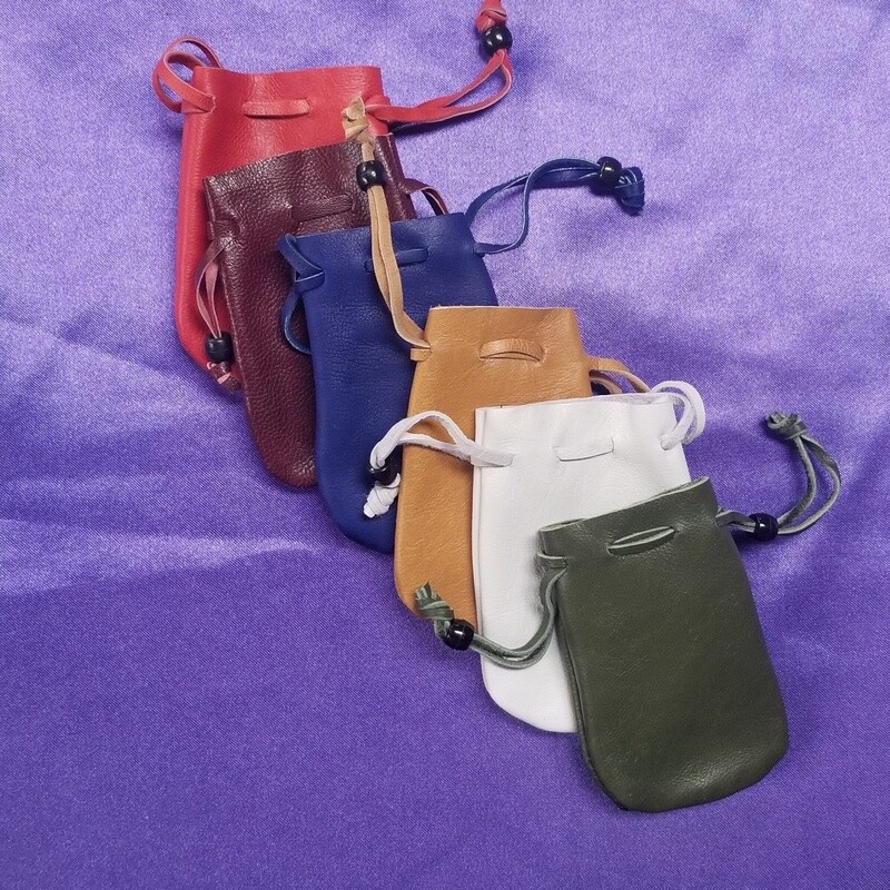 Leather Drawstring Pouch