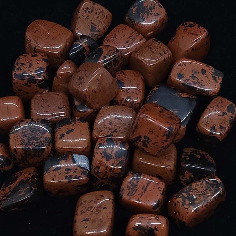 Mahogany Obsidian, tumbled