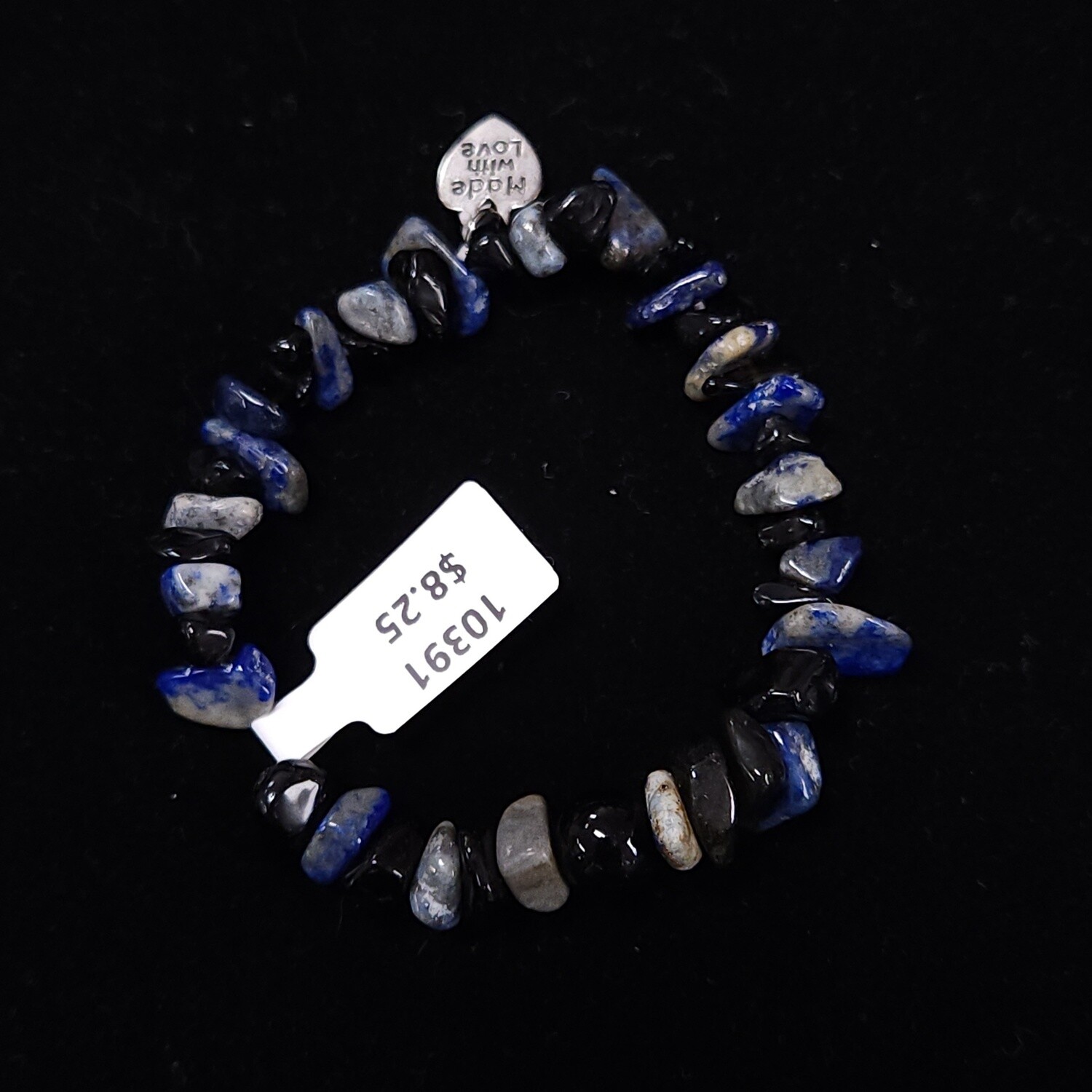Crystal Beaded Bracelets, Crystal: Amethyst, Stone: Blue Evil Eye