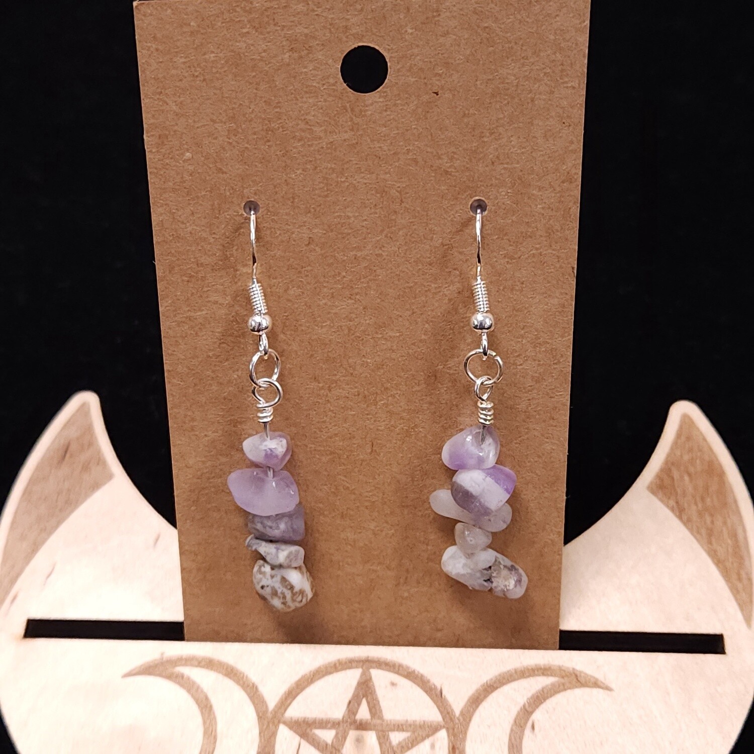 Crystal Earrings, Crystal: Amethyst