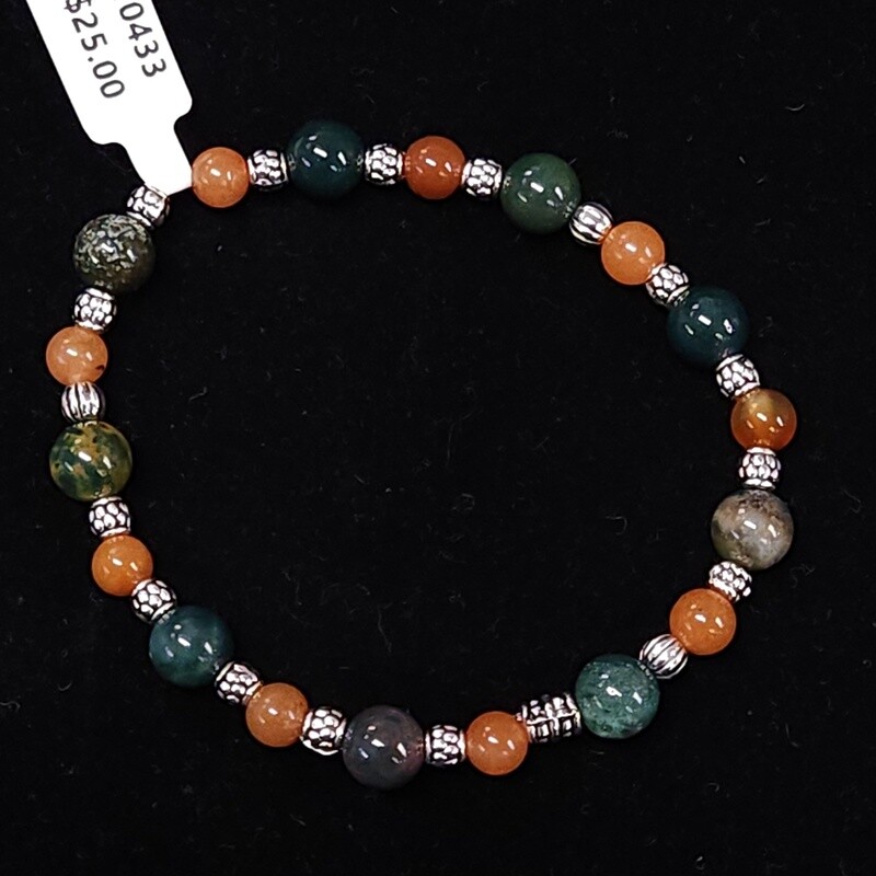 Bloodstone and Carnelian Bracelet