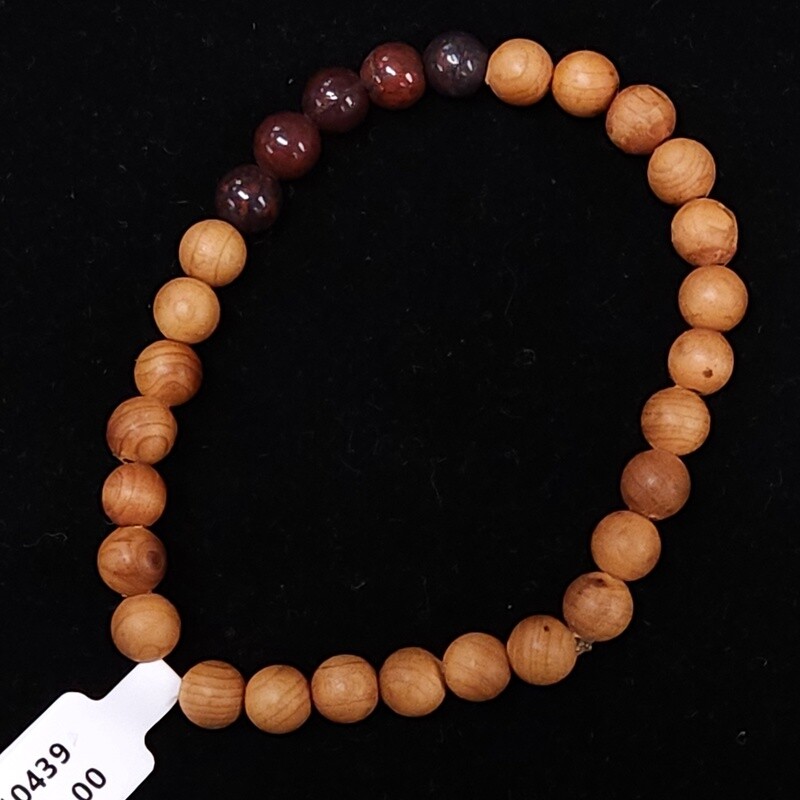 Wood and Mahogany Bracelet
