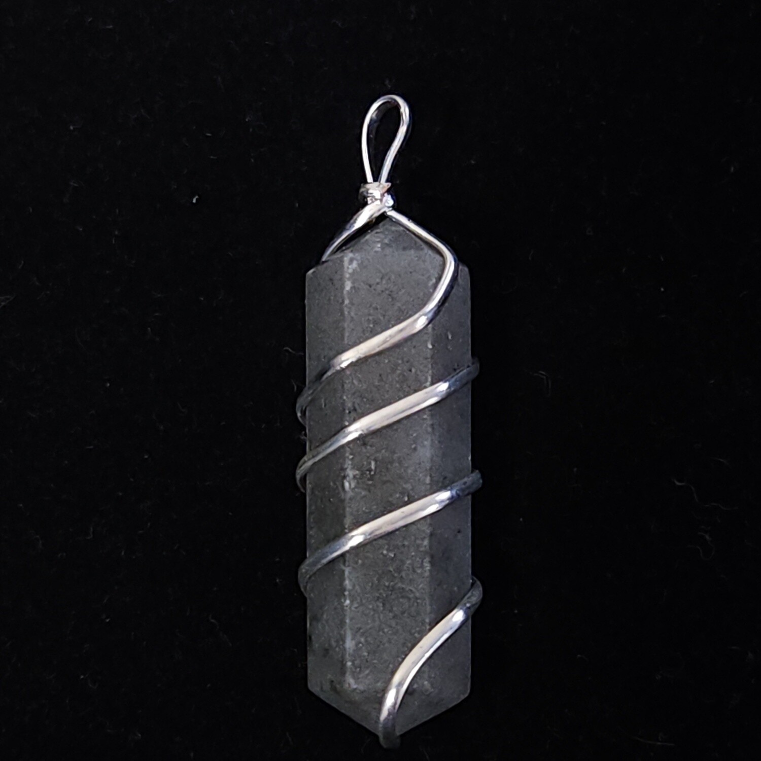 Wire Wrapped Crystal Points - Grey Aventurine