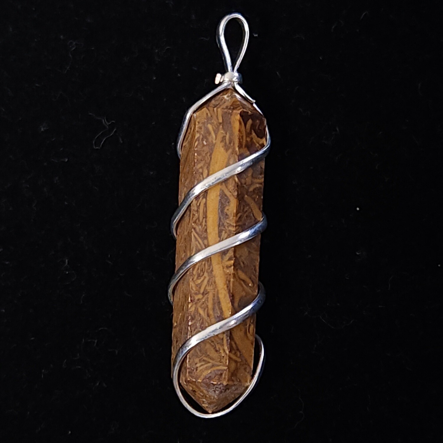 Wire Wrapped Crystal Points - Chrysanthemum Jasper