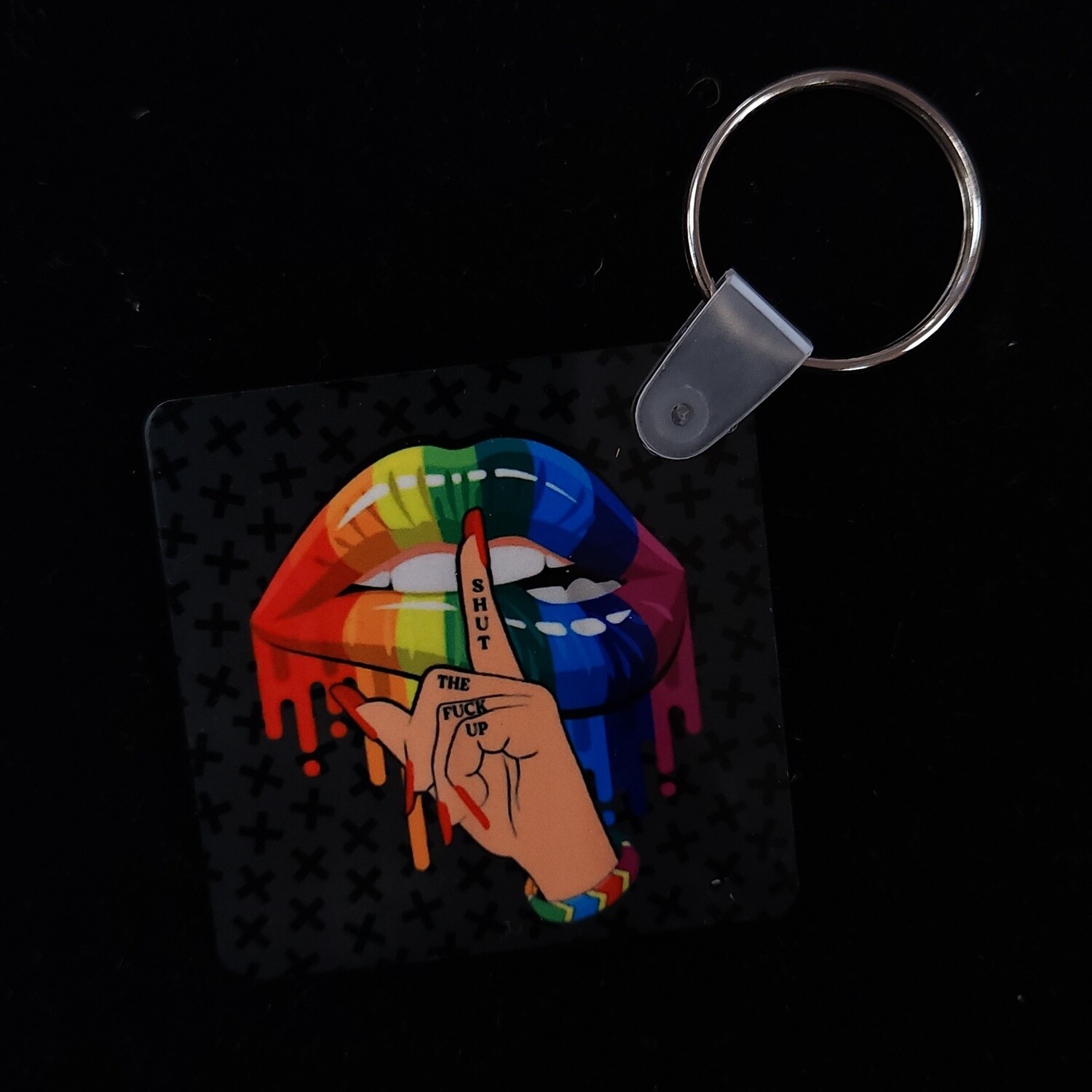 Shush Pride Keychain