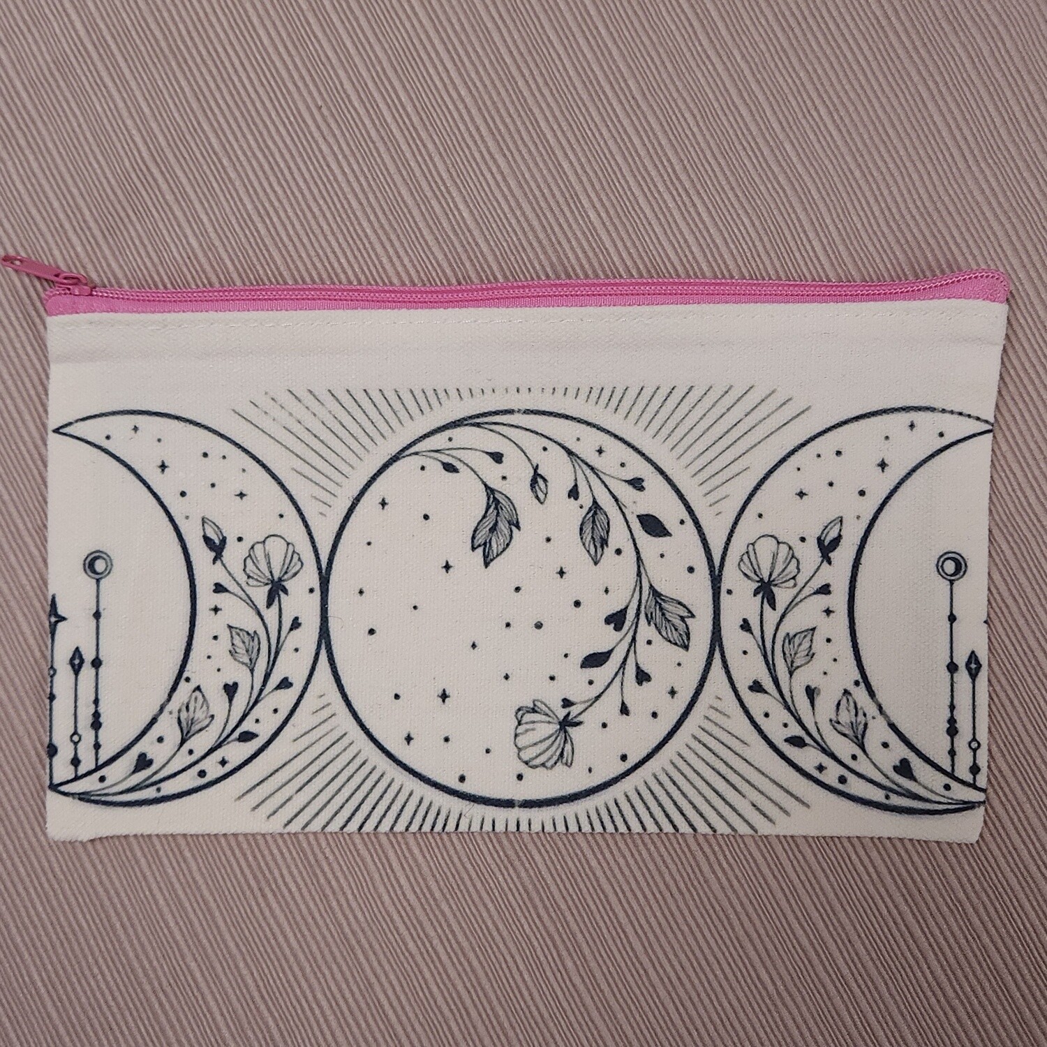 Triple Moon Flowers Pouch