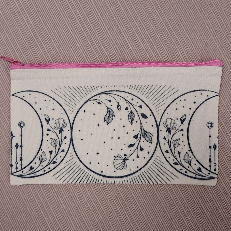 Triple Moon Flowers Pouch
