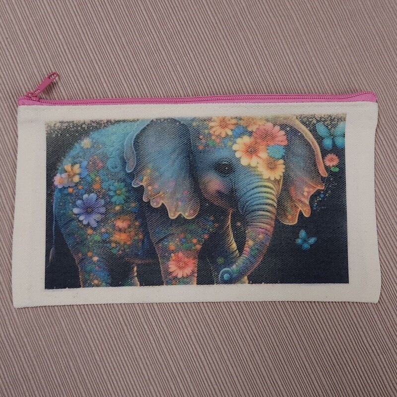 Flowered Elephant Pouch