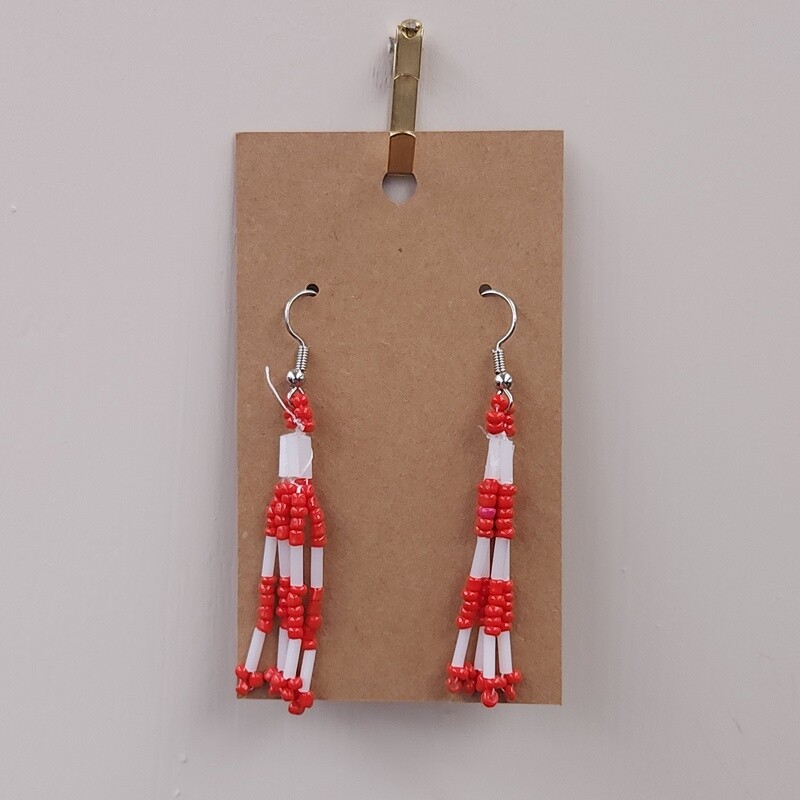 Red Tassel Earrings