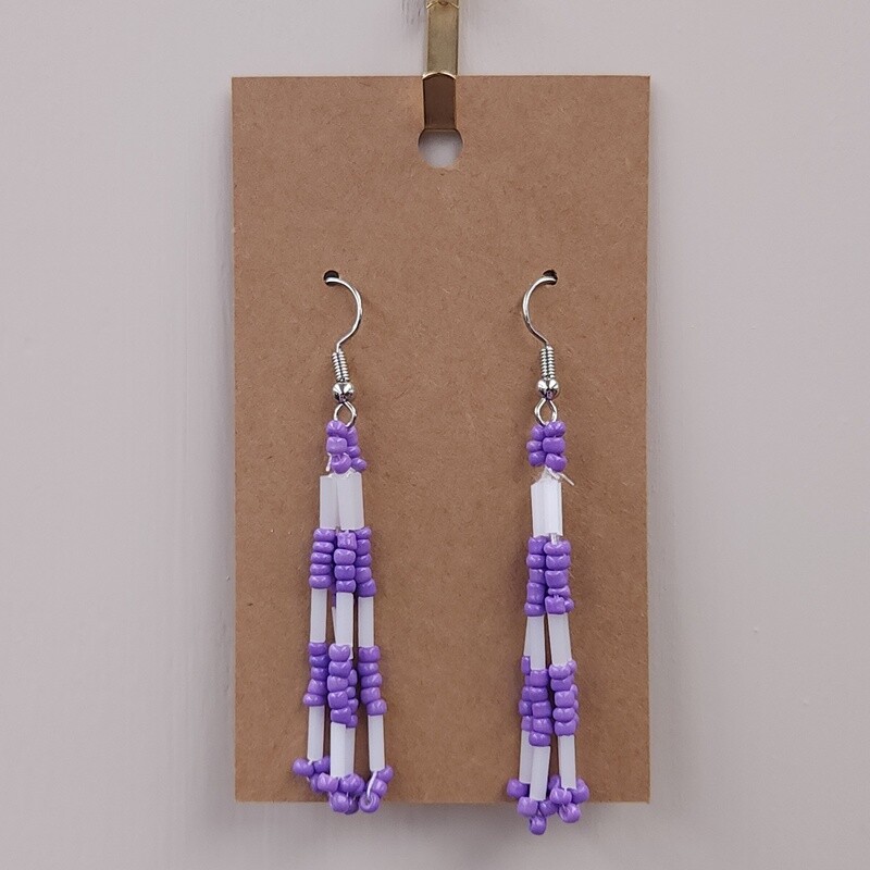 Purple Tassel Earrings