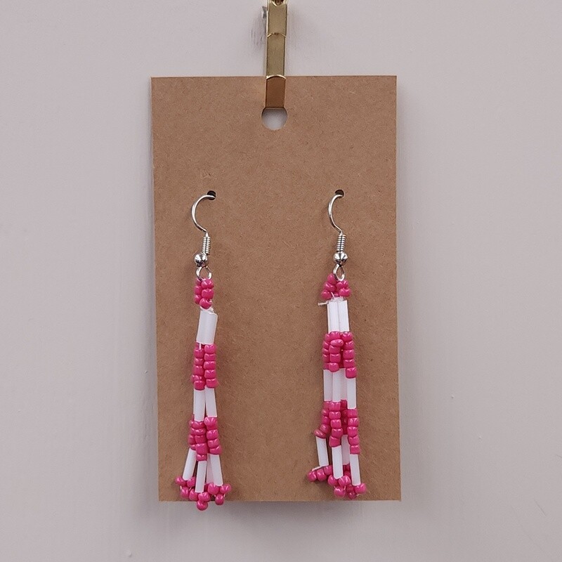 Pink Tassel Earrings