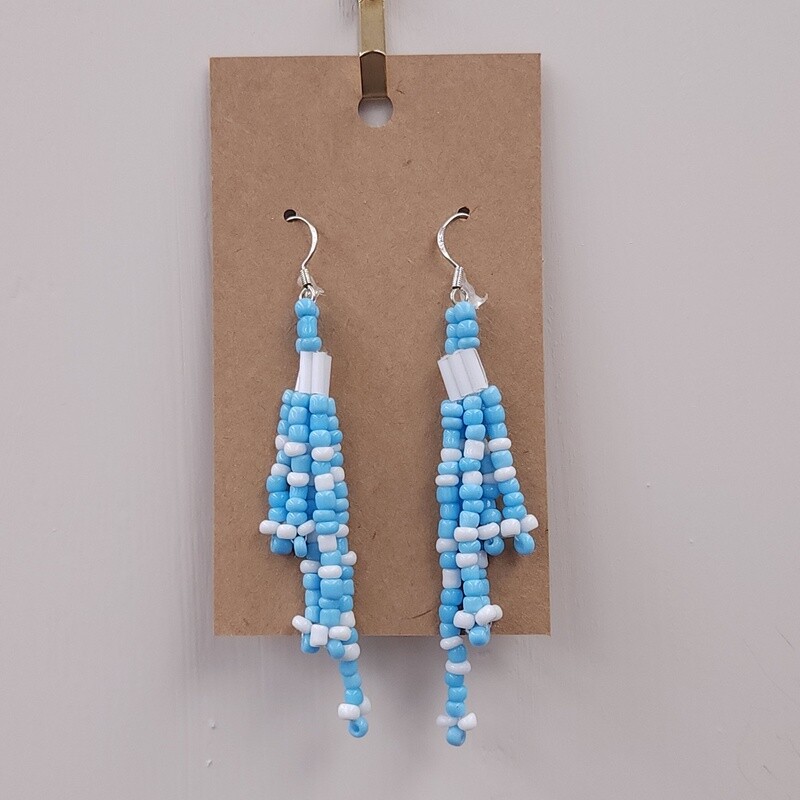 Blue Tassel Earrings