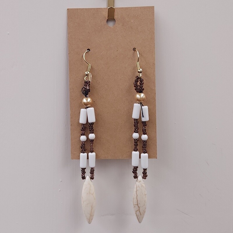 Black and White Shell Earrings