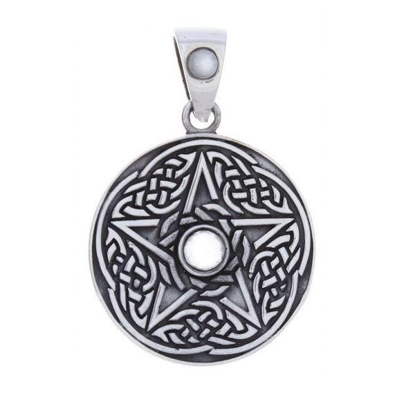 Celtic Pentacle w/ Rainbow Moonstone