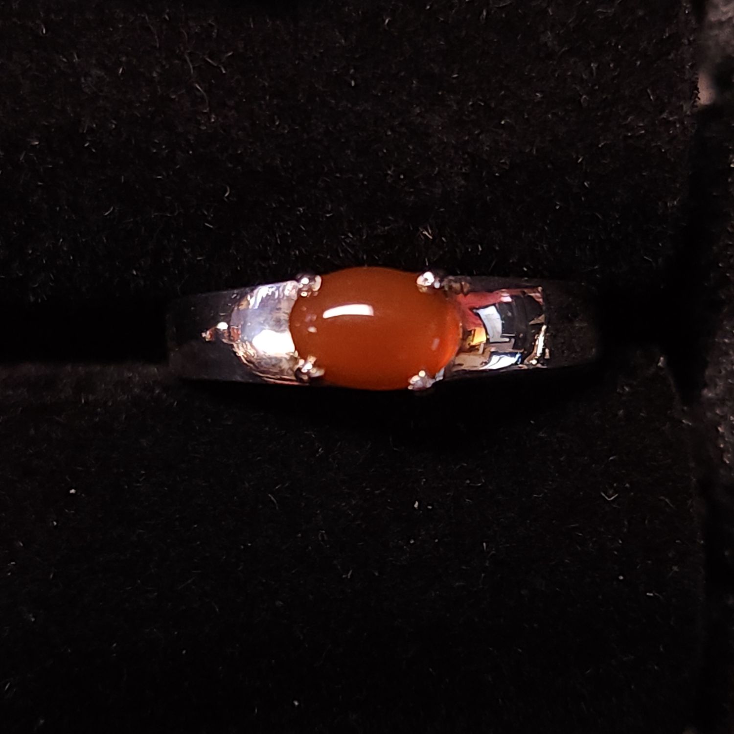 Carnelian Cabochon Ring