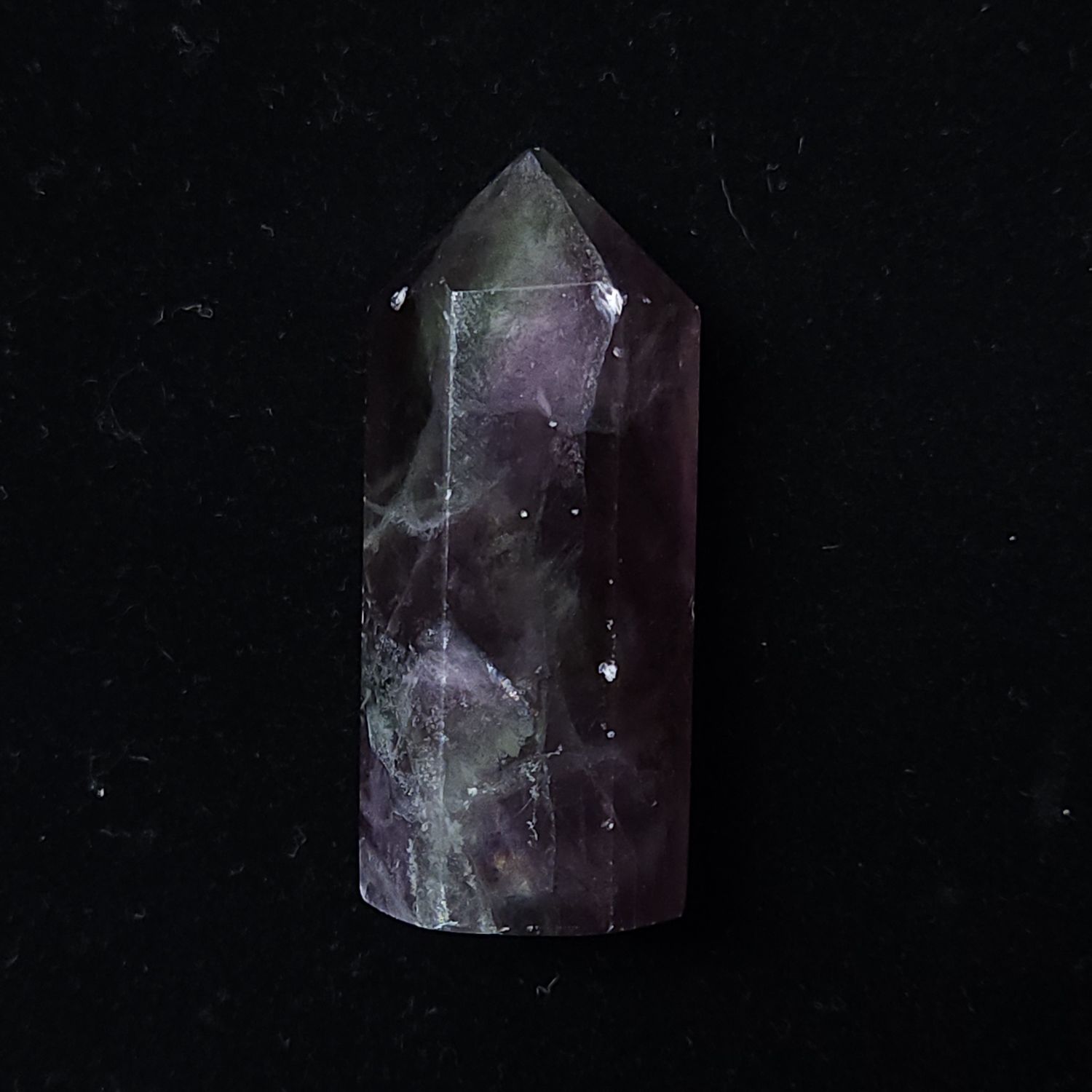 Fluorite Polished Point, Size: 55 mm