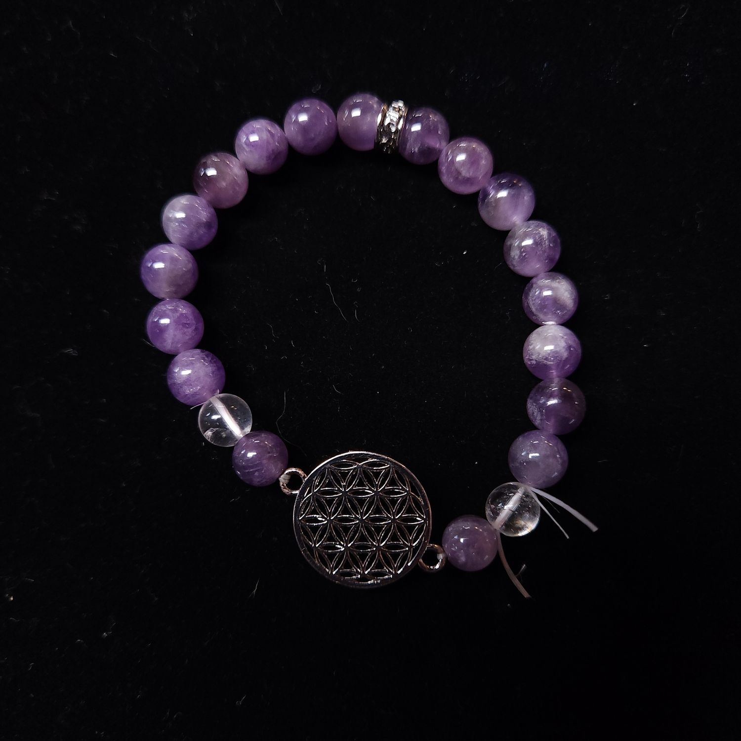 Amethyst Quartz Flower Bracelet