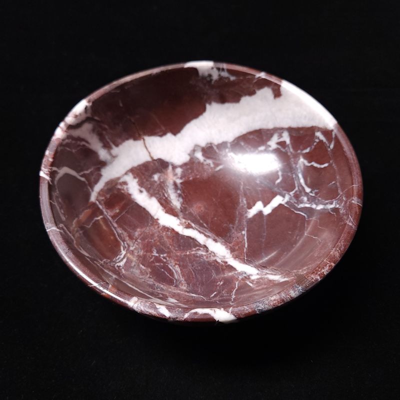 6" Red Zebra Jasper Offering Bowl