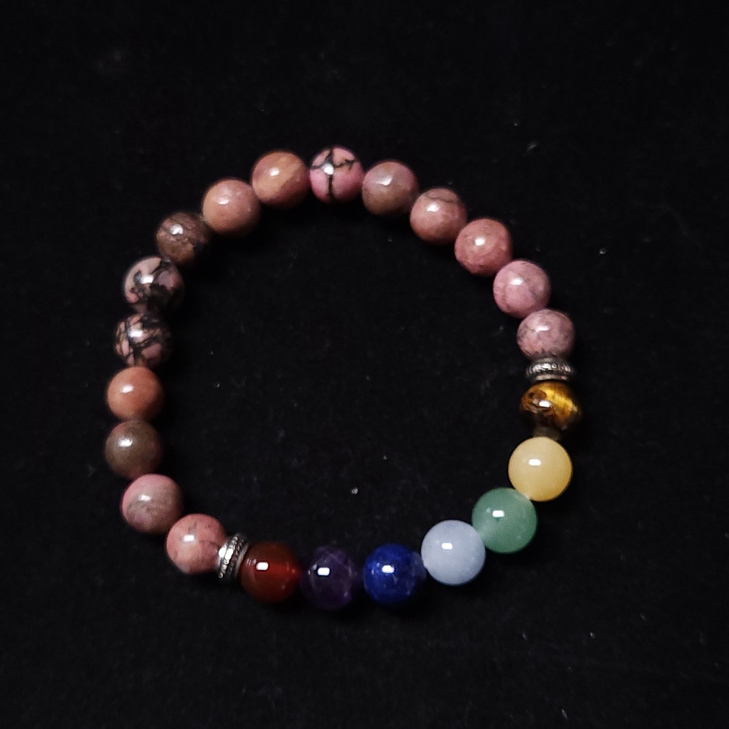 7 Chakra Rhodonite Bracelet